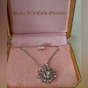Juicy Couture Silver Snowflake Pendant Necklace